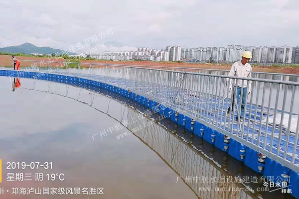 水上浮橋 邛海浮橋 浮筒橋 廣州中航水上設施建造有限公司